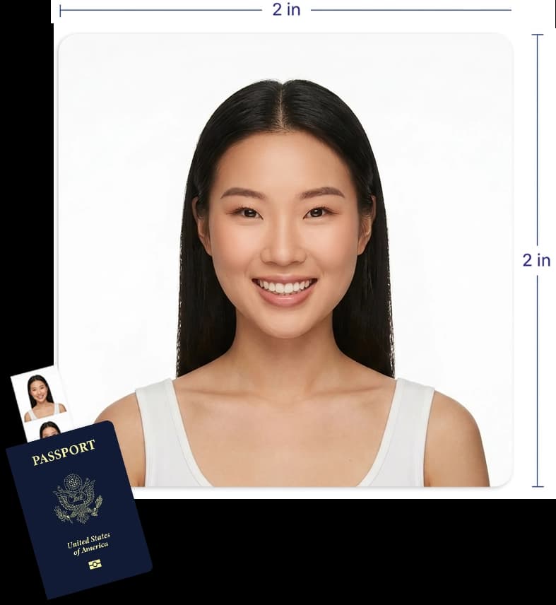 After - processed passport photo